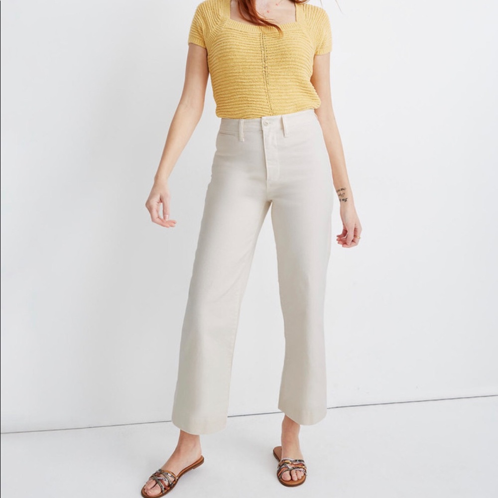 Madewell Slim Emmett Wide Leg Crop Pants